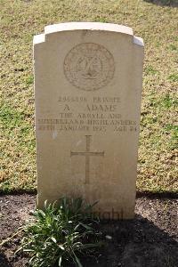 Ismailia War Memorial Cemetery - Adams, Arthur